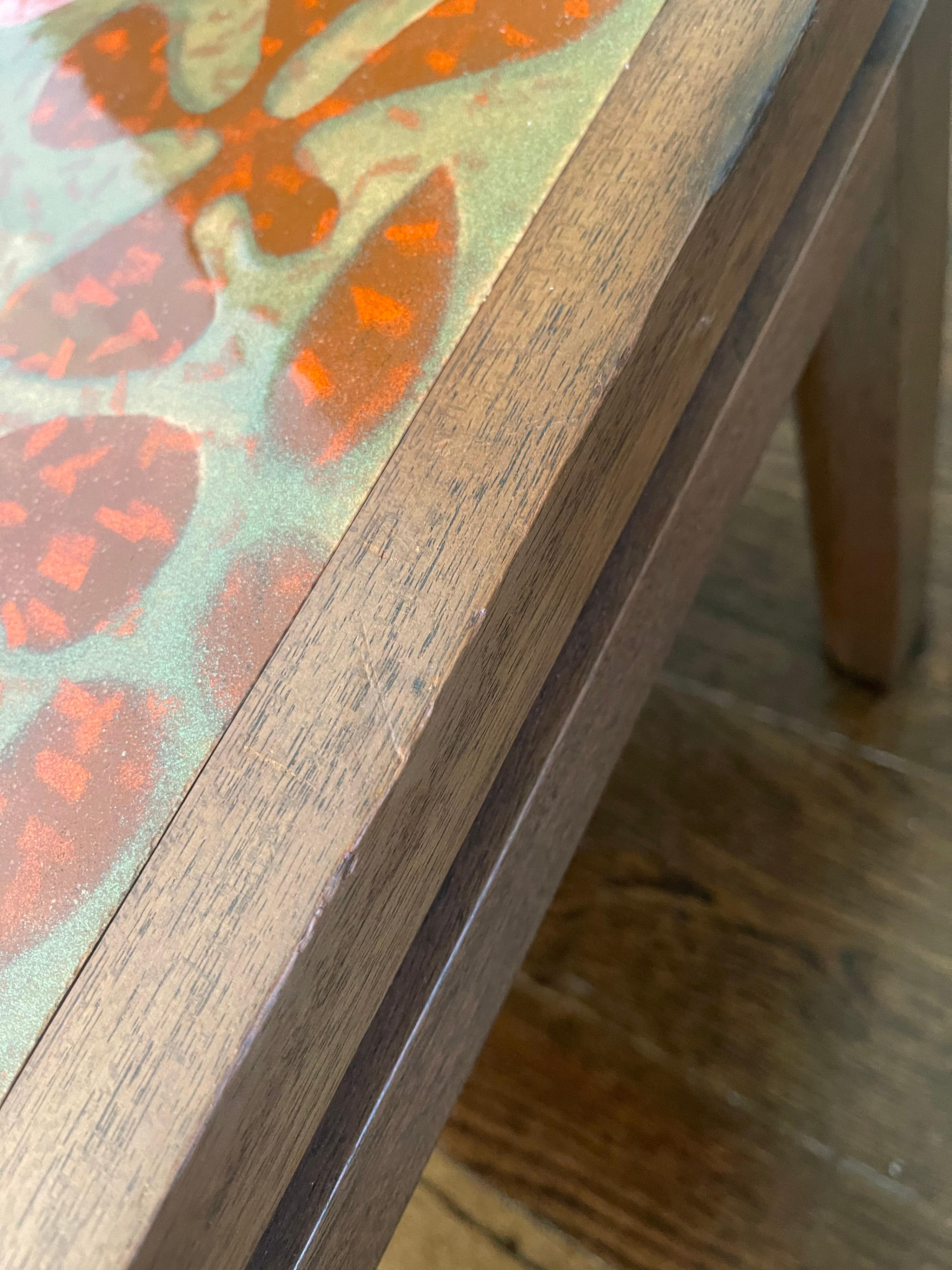 Rare Table with Enamel Copper Top by Harvey Probber 8