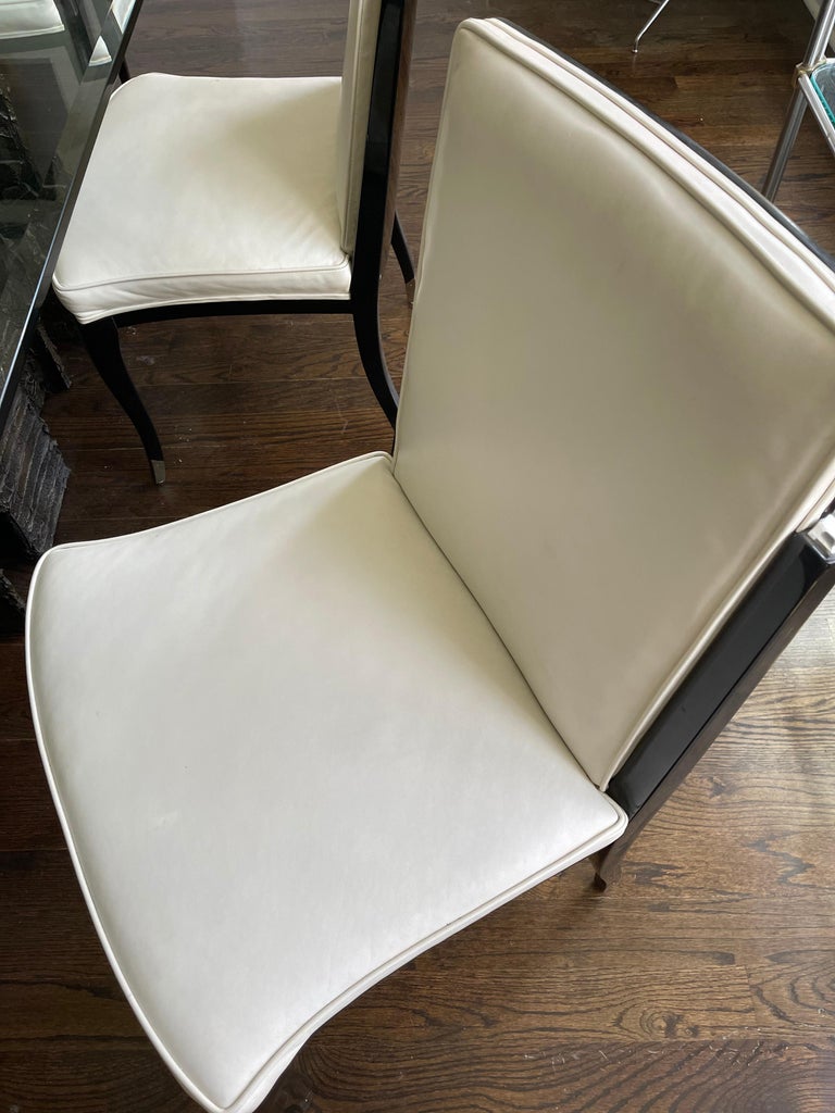 A set of six Art Deco Revival chairs by Interiors Crafts at 1stDibs
