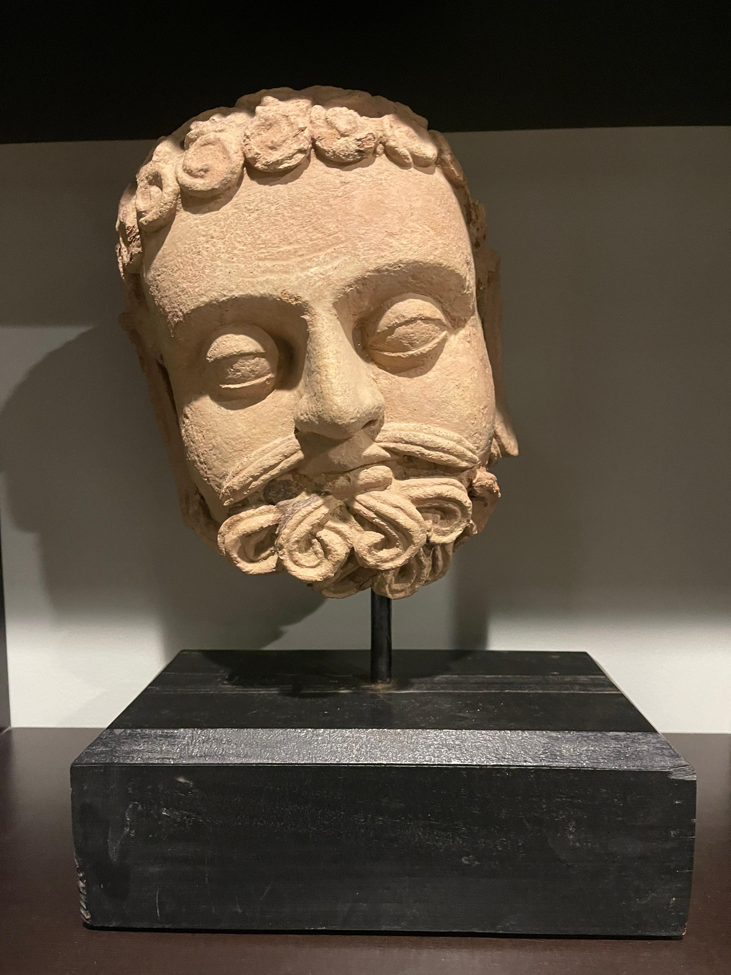 Sculpted Terracotta Gandhara Head For Sale 1