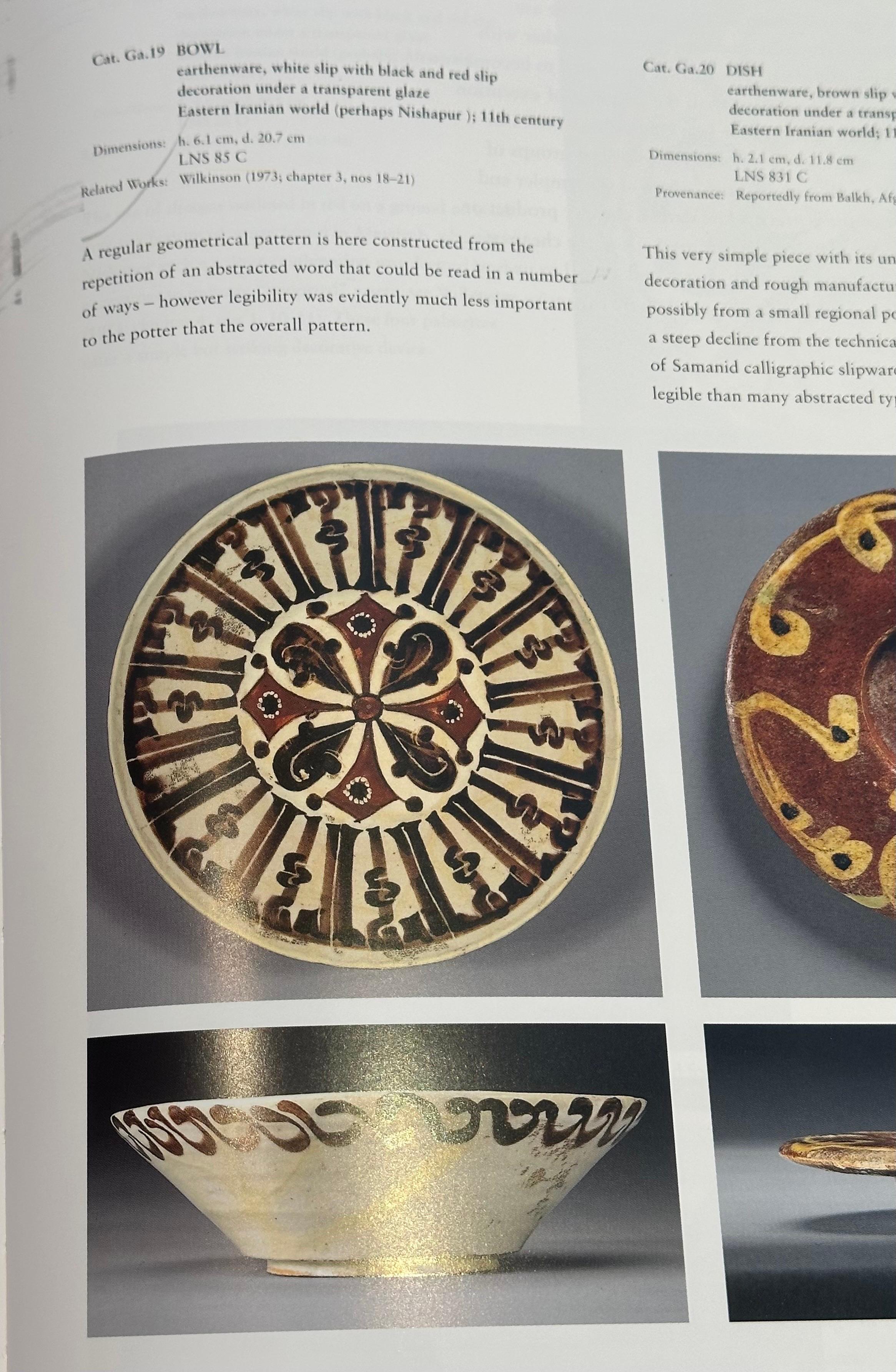 Islamic Glazed Pottery Bowl With Slip Paint Nishapur Ware 11