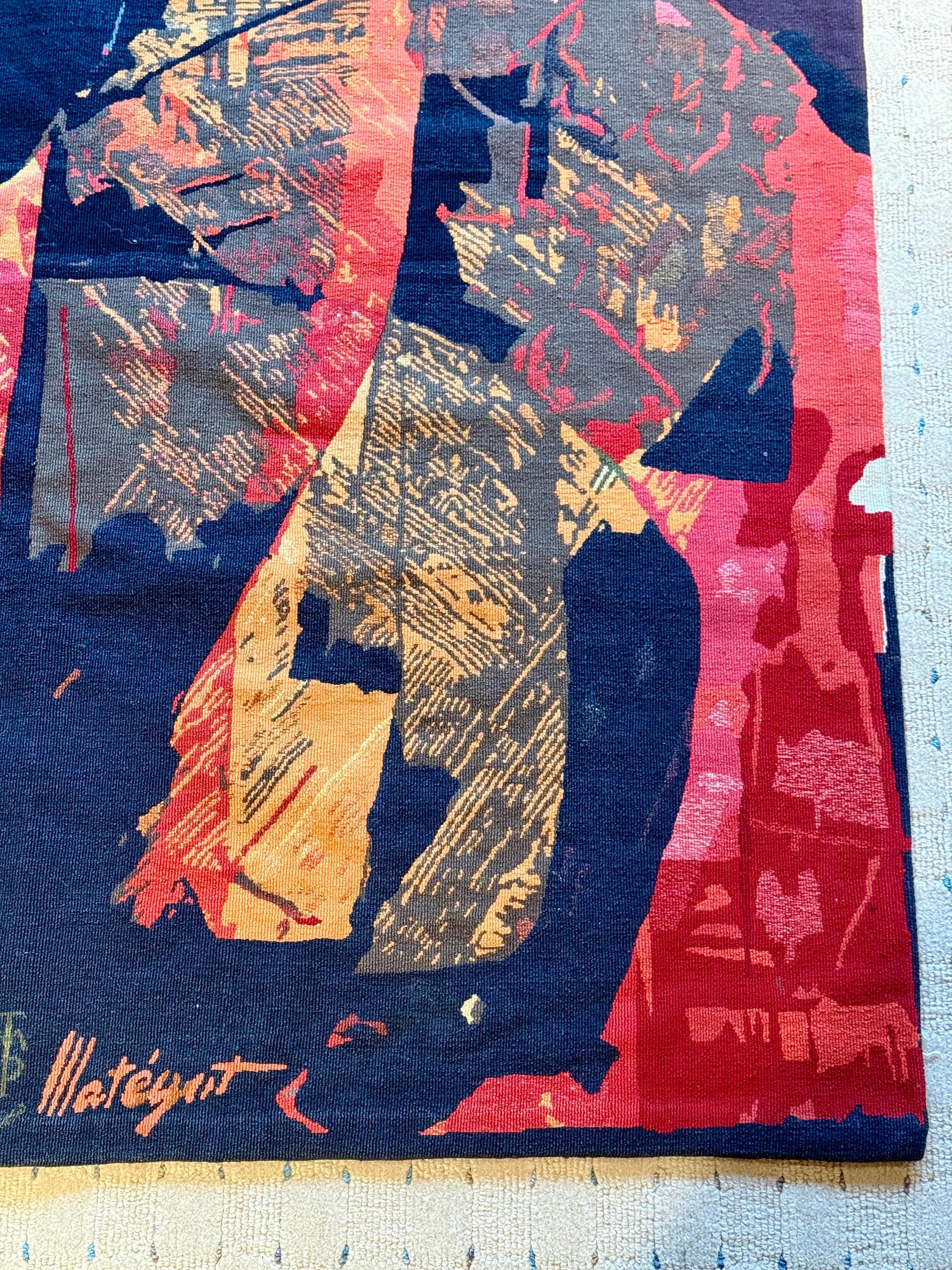 A Large Modernist Abstract Tapestry by Mathieu Mategot For Sale 3