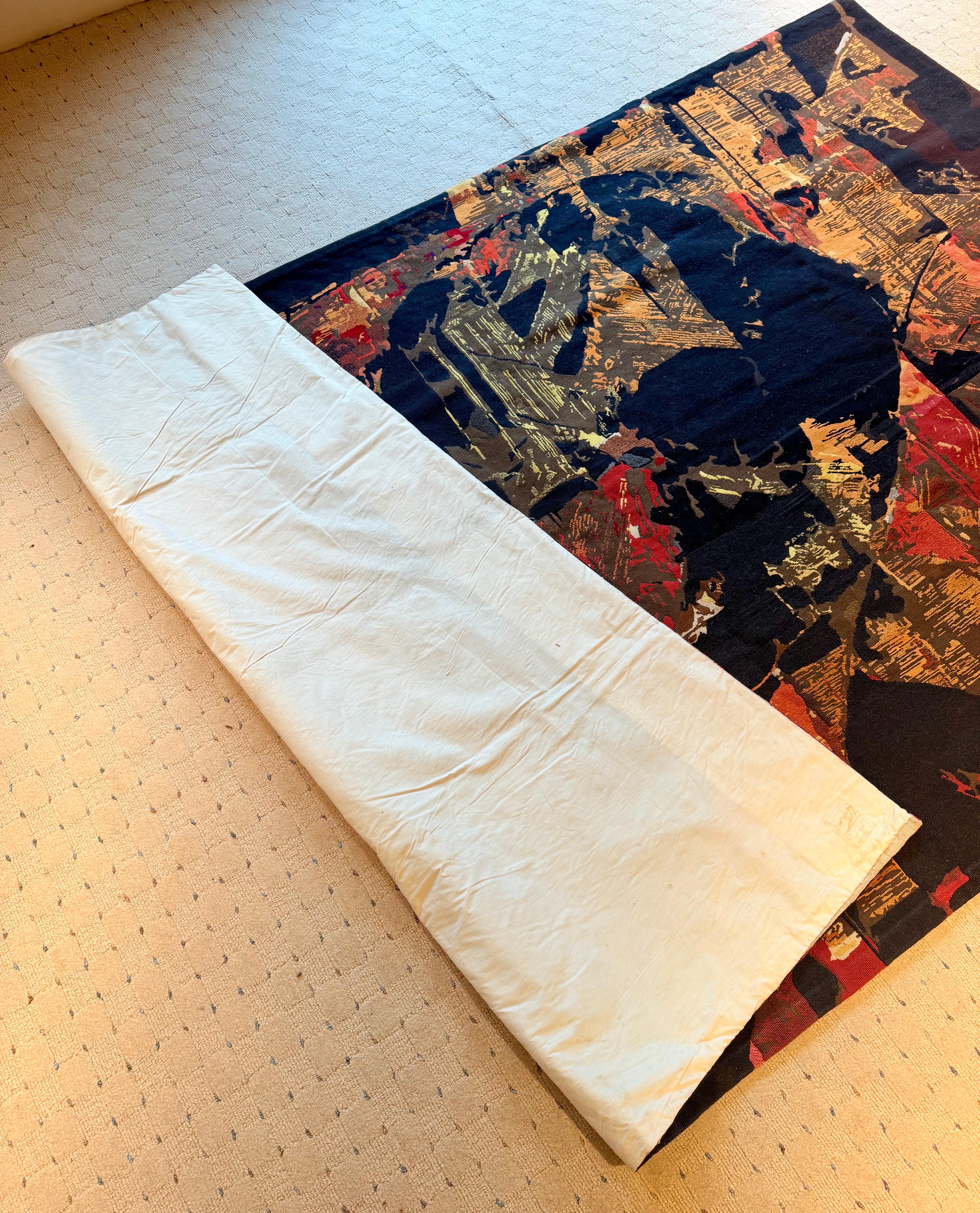 A Large Modernist Abstract Tapestry by Mathieu Mategot For Sale 4