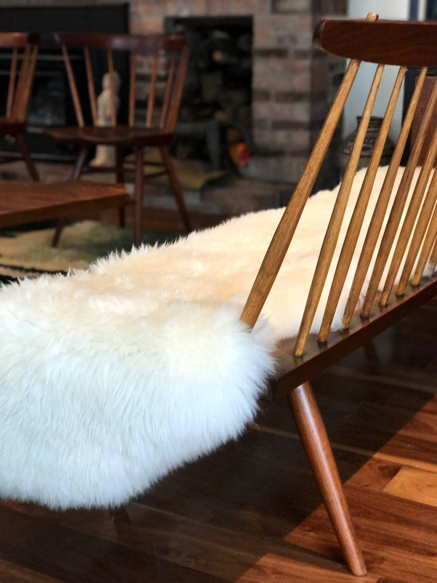 Early Free Edge Walnut Bench by American Woodworker George Nakashima 1