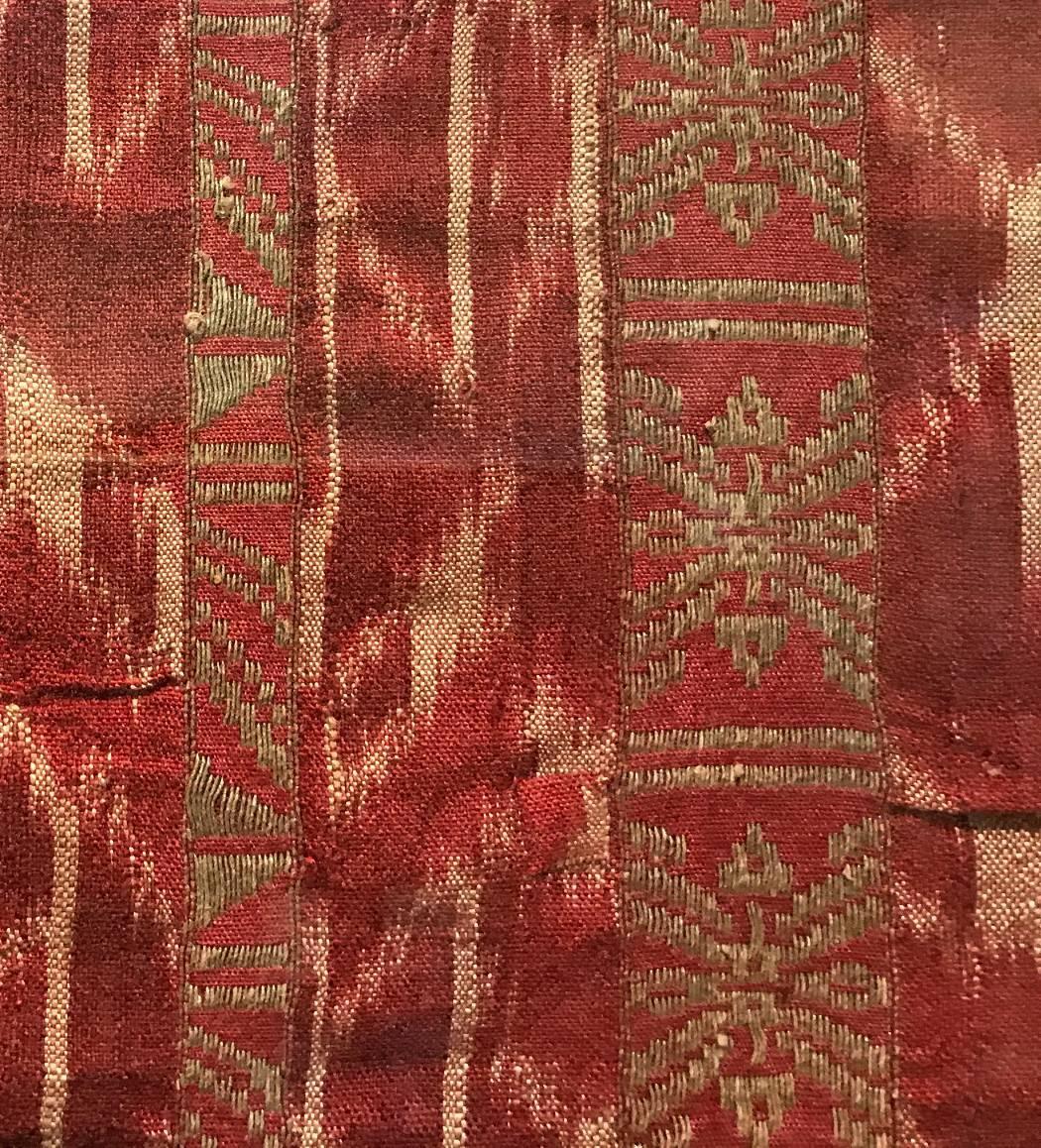 20th Century Framed Antique Indonesian Ceremonial Ikat Shawl from Bali For Sale