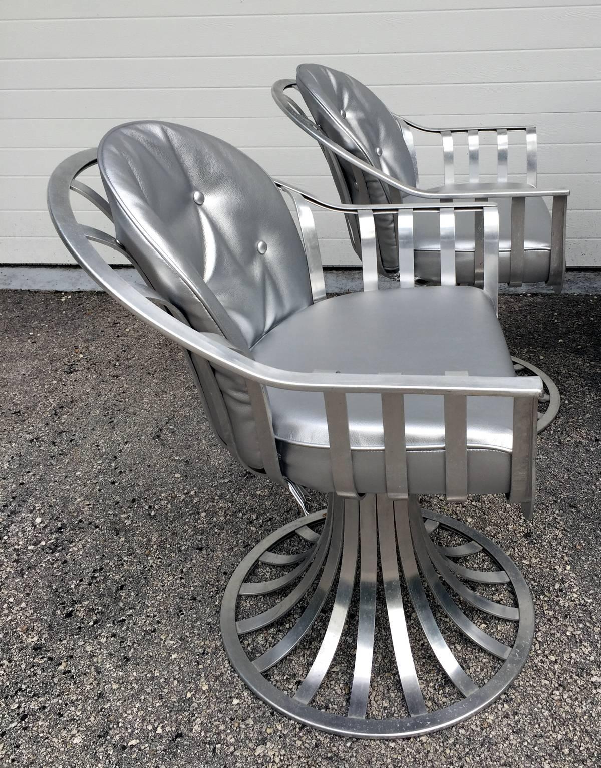 Mid-20th Century Set of Four Armchairs by Russell Woodard