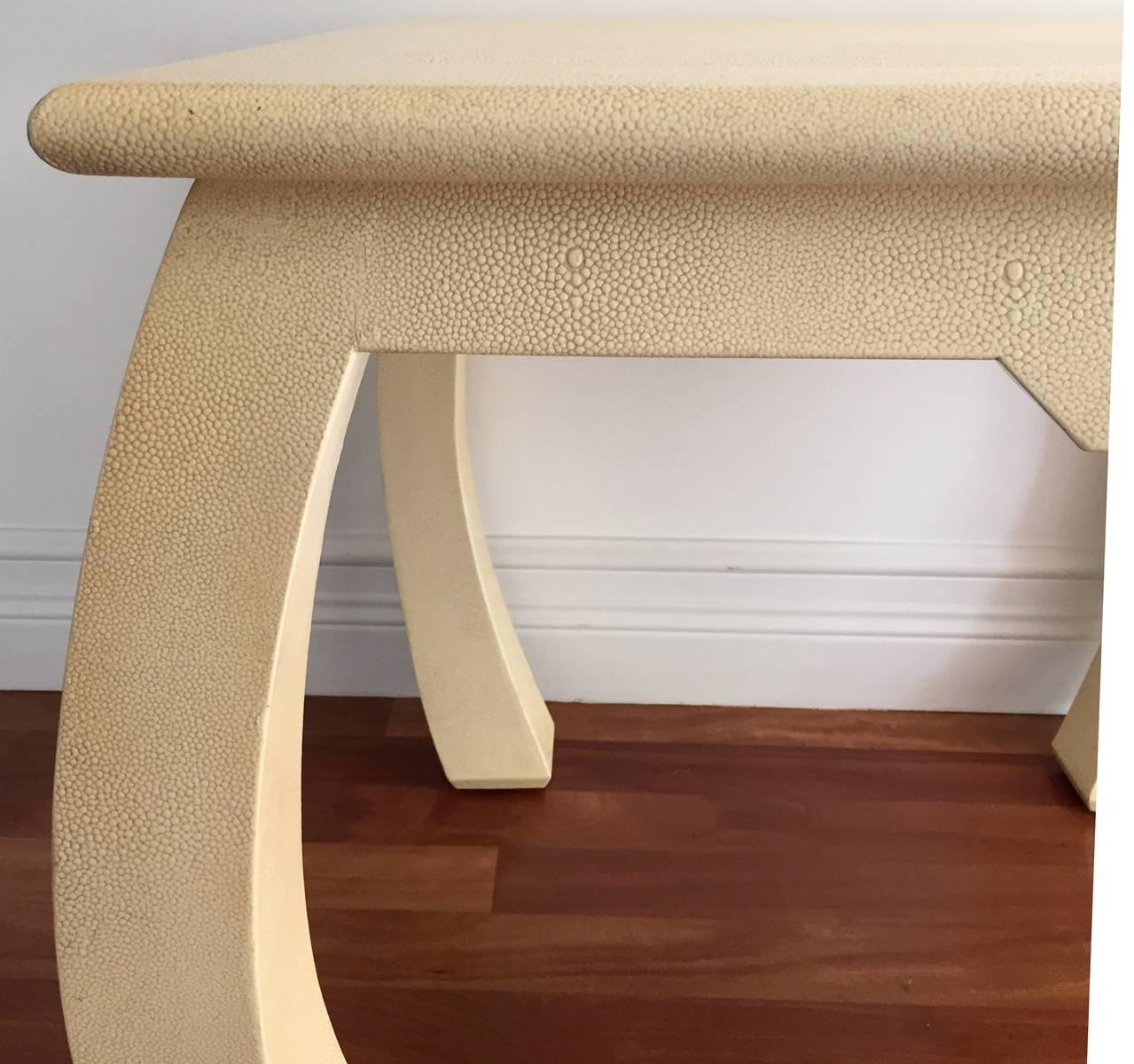 Colombian Shagreen Leather Table by Enrique Garcel For Sale