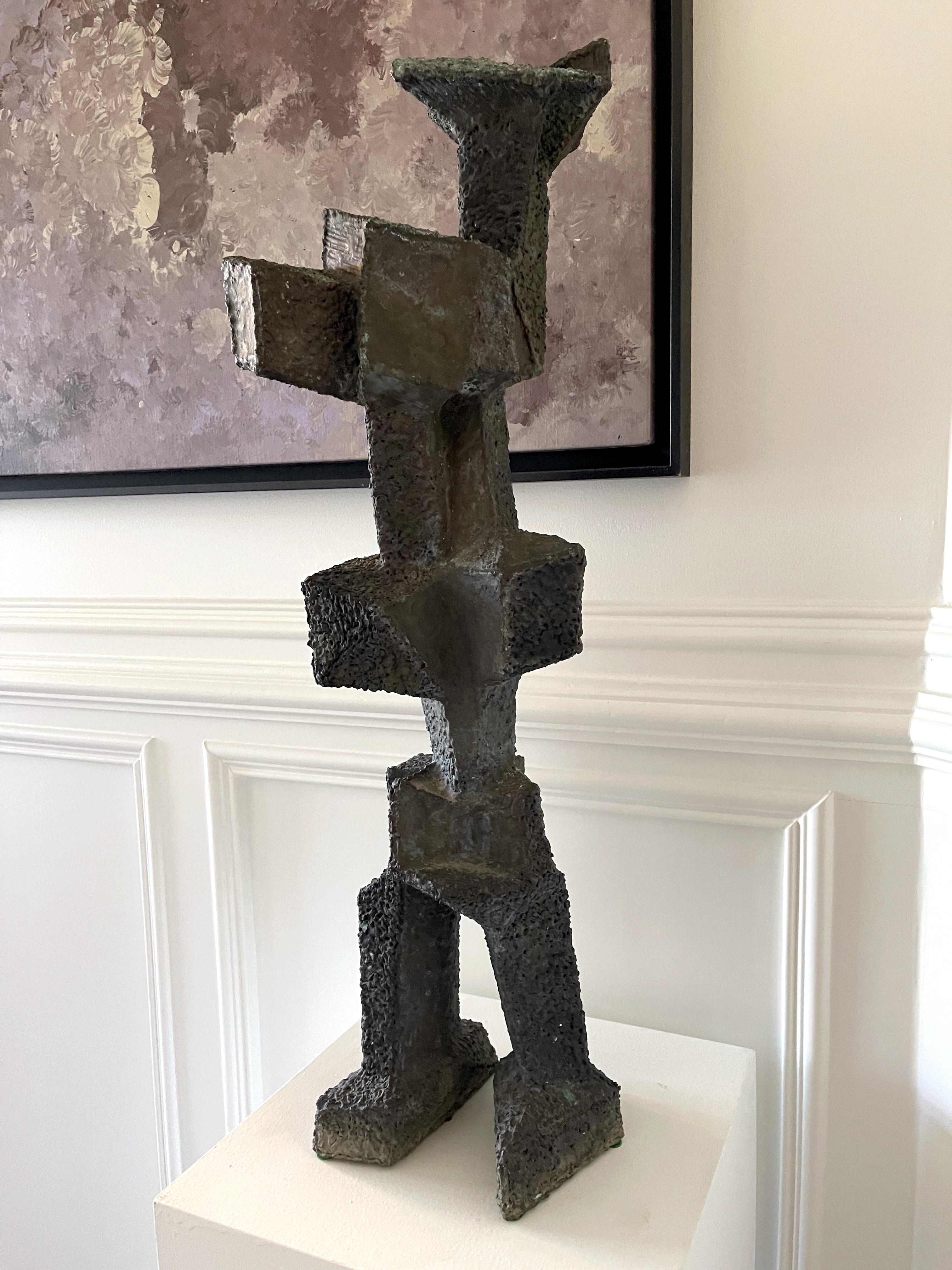 Einzigartige Skulptur aus geschweißter Bronze, seltene figurative Form, Harry Bertoia im Angebot 7