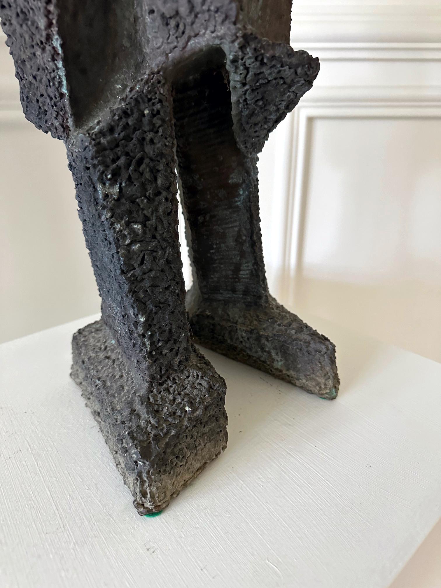 Milieu du XXe siècle Sculpture unique en bronze soudé, forme figurative rare de Harry Bertoia en vente
