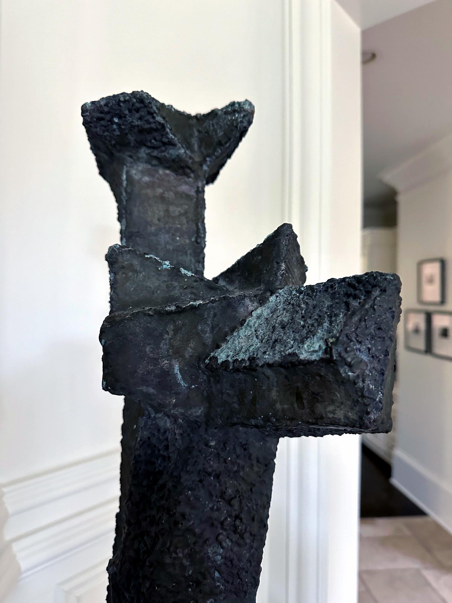 Einzigartige Skulptur aus geschweißter Bronze, seltene figurative Form, Harry Bertoia im Angebot 1