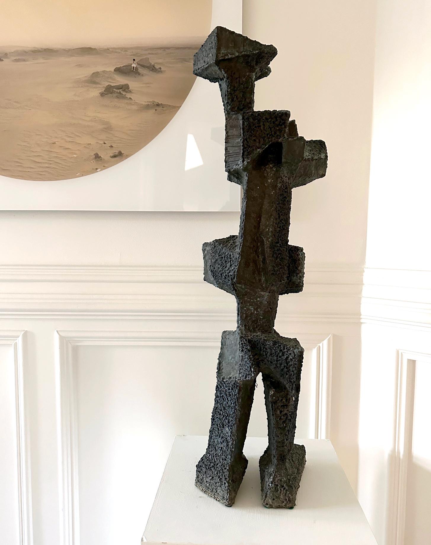 Einzigartige Skulptur aus geschweißter Bronze, seltene figurative Form, Harry Bertoia (amerikanisch) im Angebot