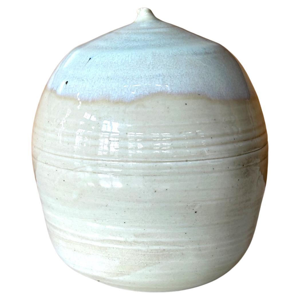 Ceramic Moon Pot with Rattle by Toshiko Takaezu