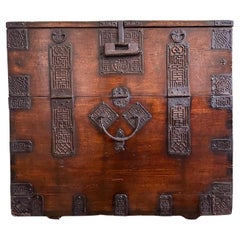 Fino Cofre Antiguo Bandaji Coreano Isla de Gangwha Dinastía Joseon