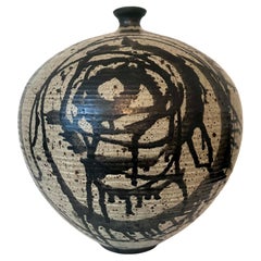Large Ceramic Jar Vase with Striking Glaze by Vivika and Otto Heino