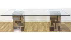 Rare Paul Evan Cityscape Pedestal Dining Table