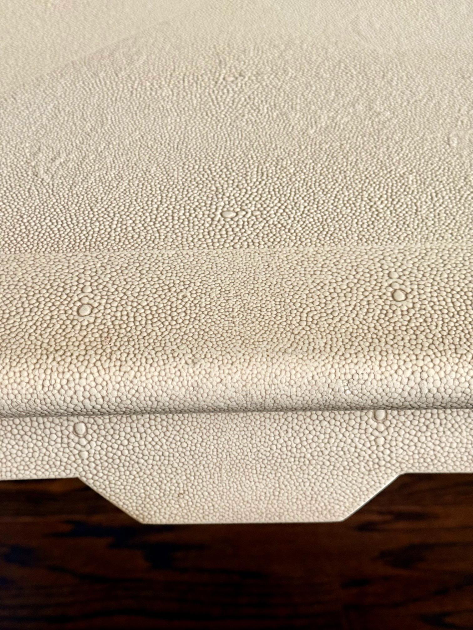 Embossed Leather Square Table Karl Springer For Sale 5