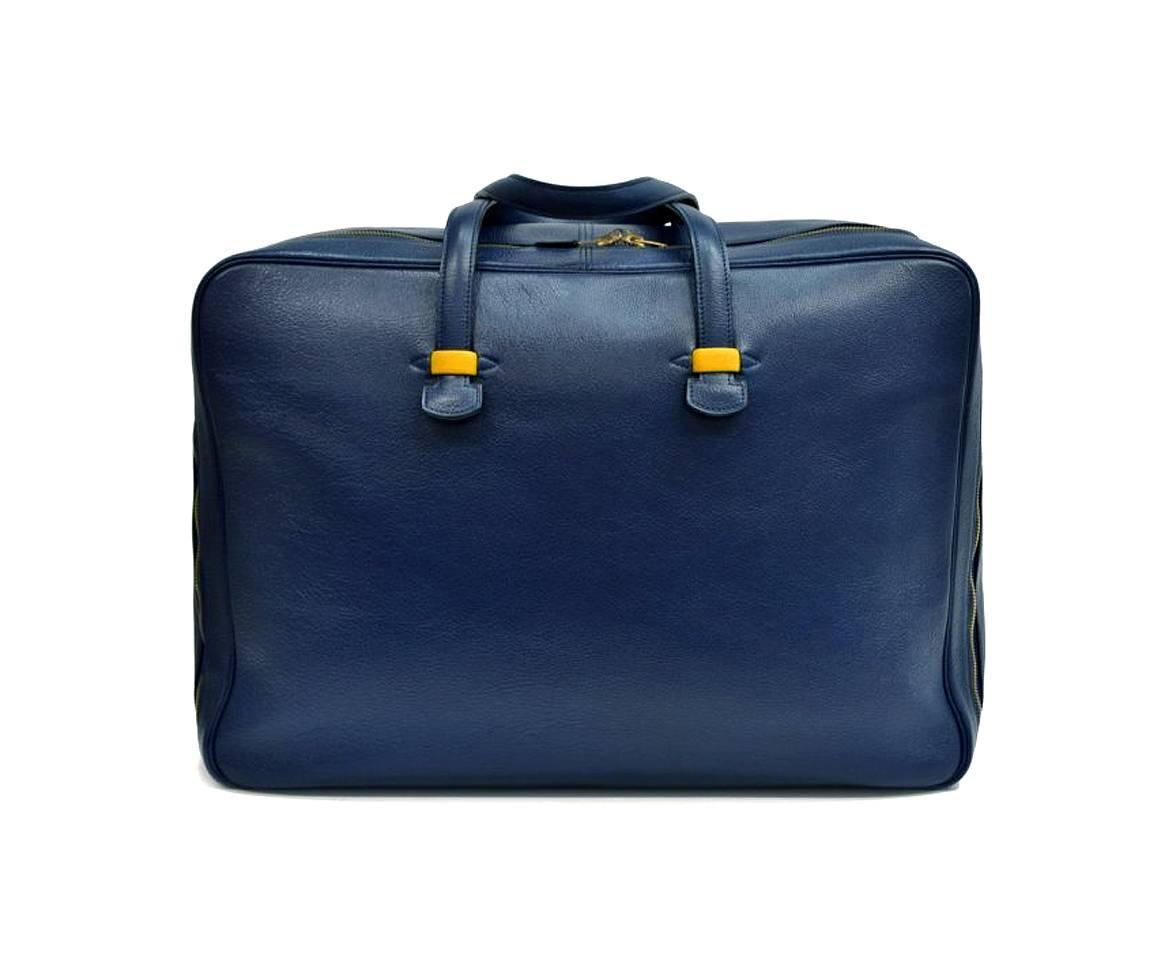 Large Leather Traveling Bag by Hermès For Sale at 1stdibs