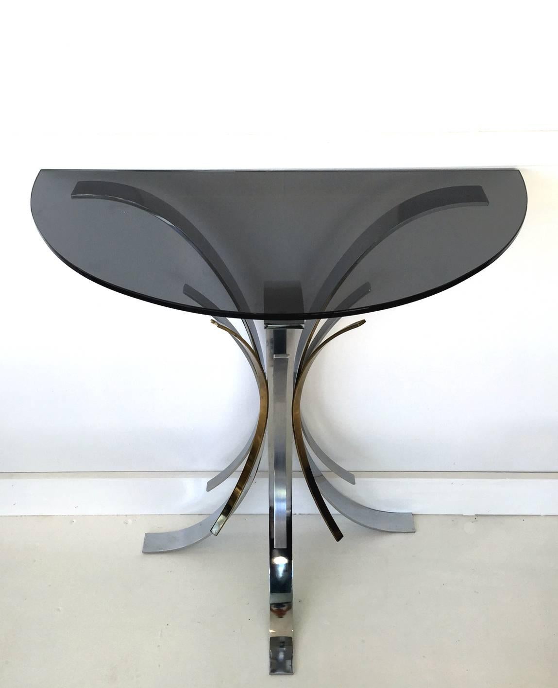 Moderne Rare table console Gerbe par Maria Pergay en vente