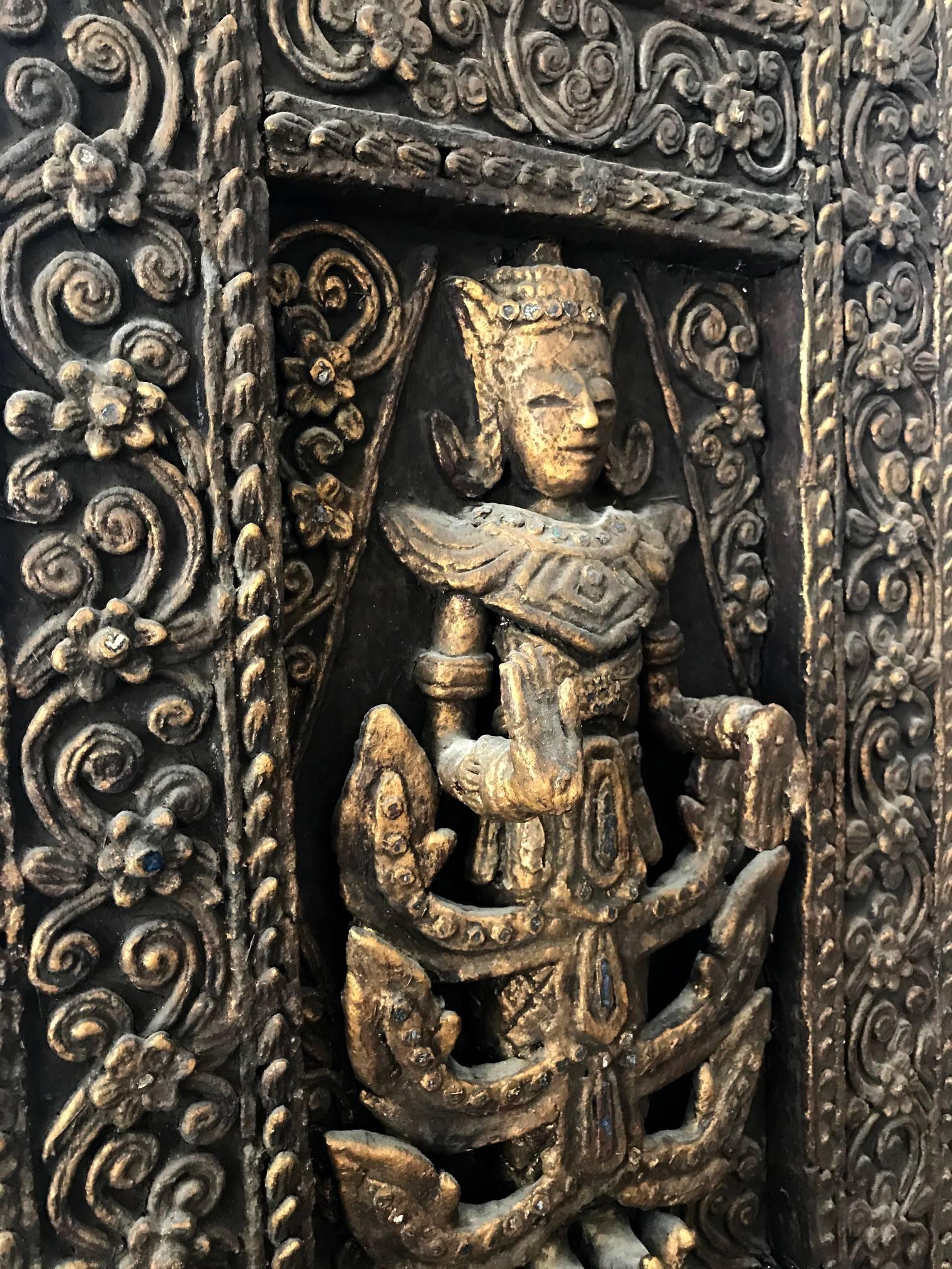 A Pair of Antique Architectural Window panels from Thailand 1