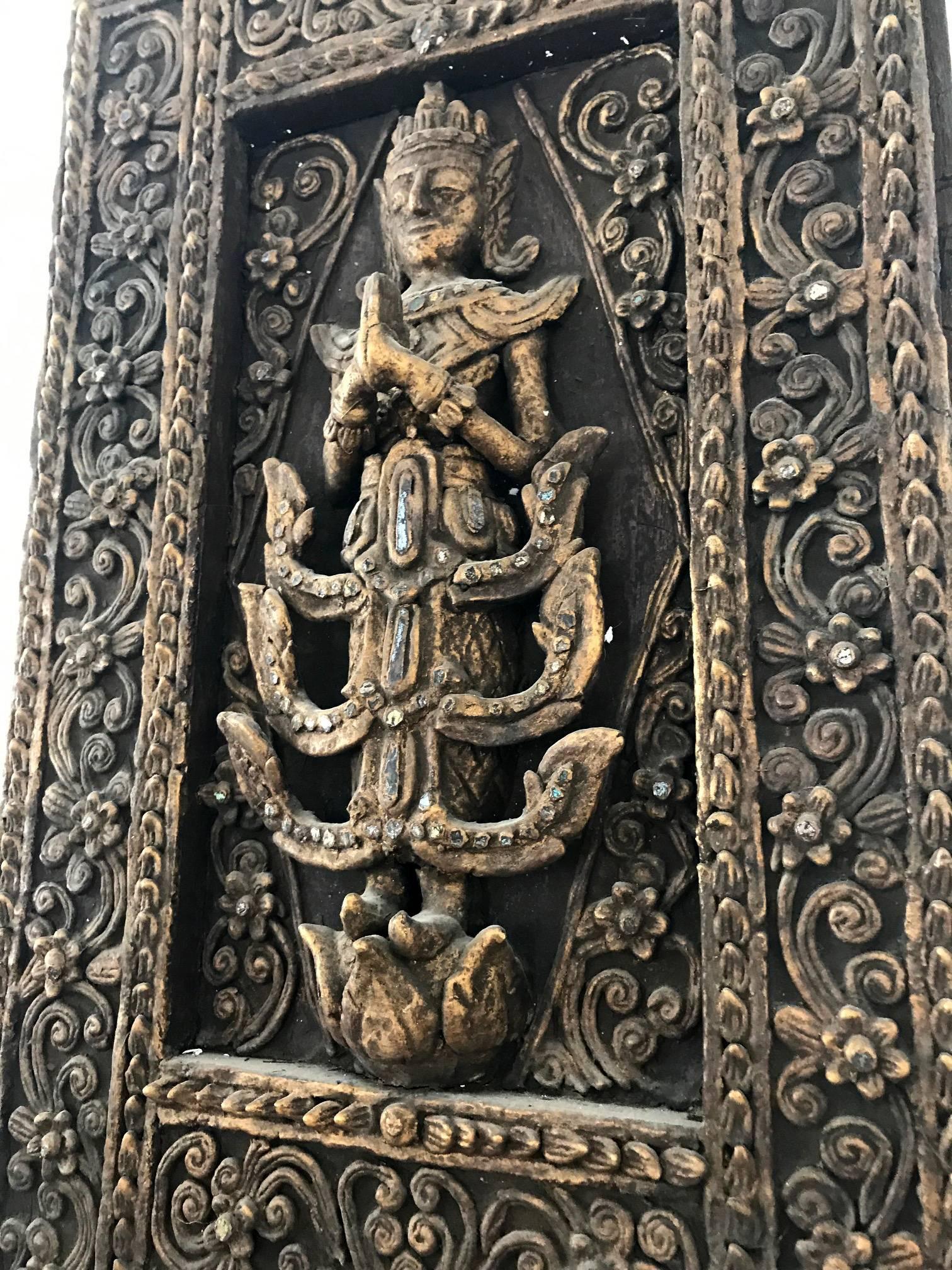 A Pair of Antique Architectural Window panels from Thailand 2