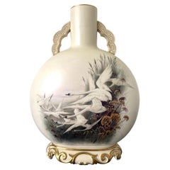Große Mondvase aus Porzellan, Charles Henry Clifford Baldwyn für Royal Worcester