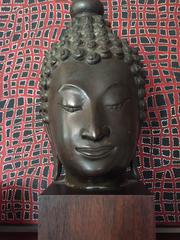 Bronze Buddha Head from Northern Thailand