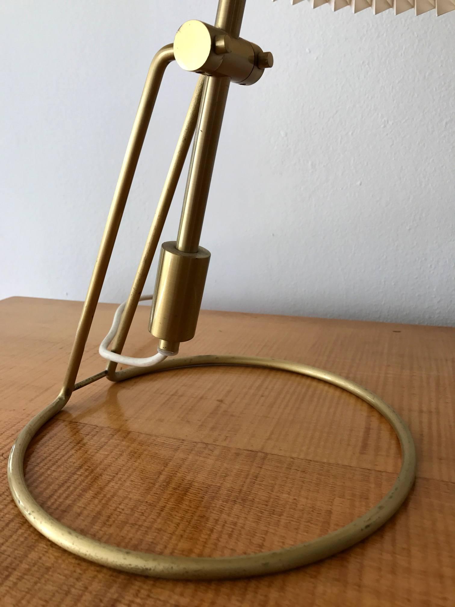 Mid-Century Modern Pair of Brass Le Klint table lamp from Denmark