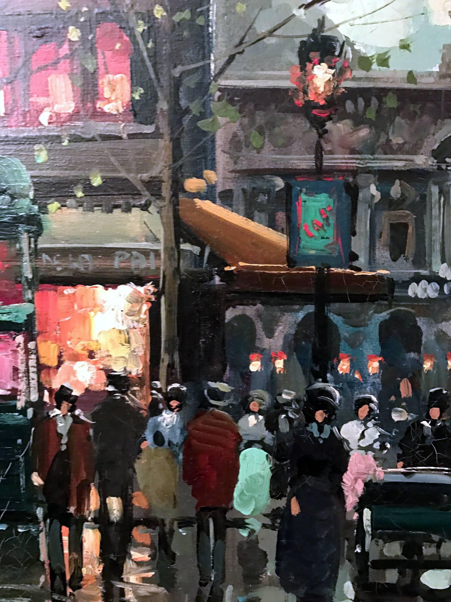 Title: Place de L'opera.
Medium: Oil on canvas.
Artist: Edouard Leon Cortes (signed)
Measurement: 20 x 24 inches.
26 x 30 with frame.
Condition: It has been preserved professionally by an art institution.
An oil painting depicting L'opera Paris in a