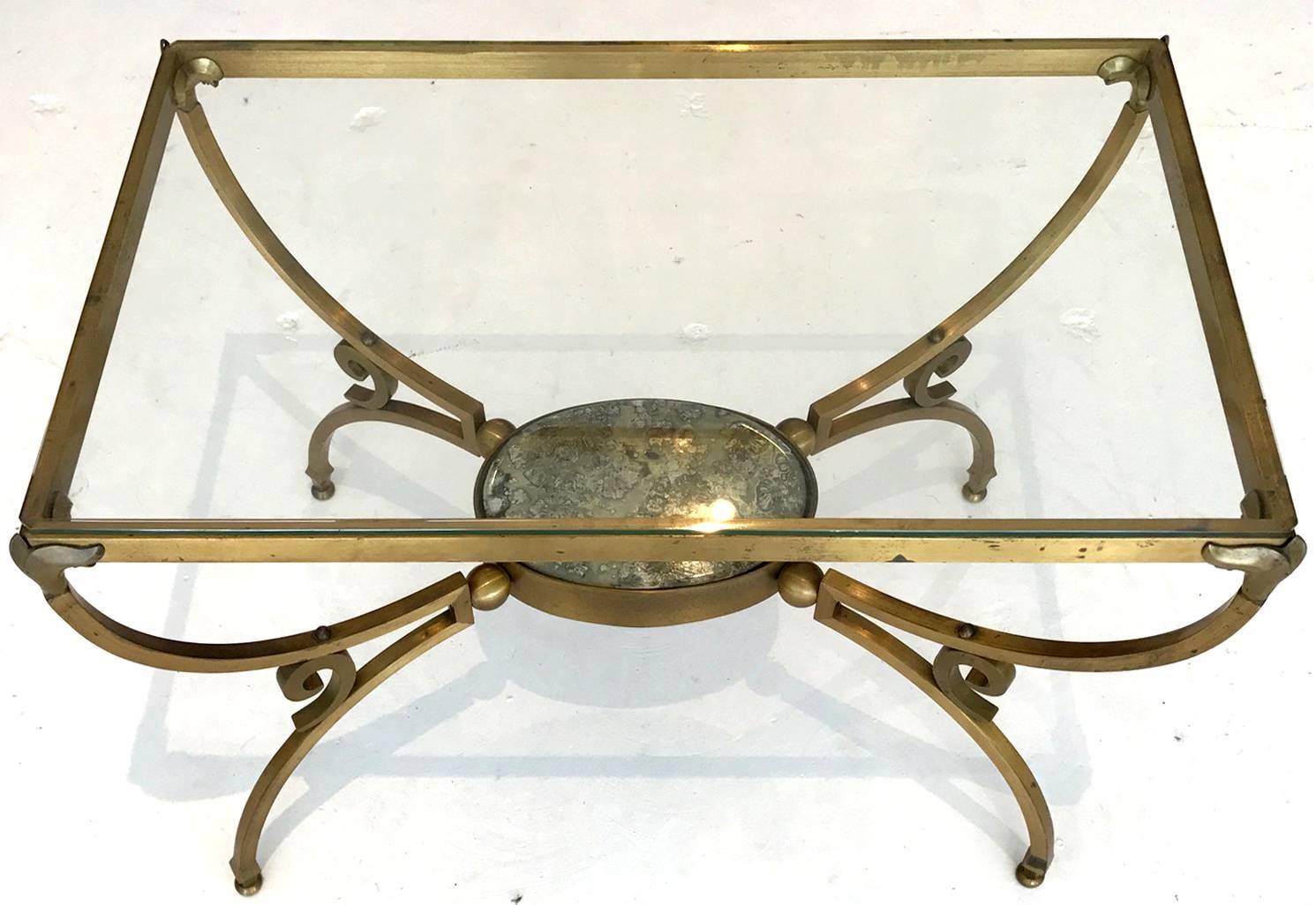 Hollywood Regency Paire de tables en bronze d'Arturo Pani en vente