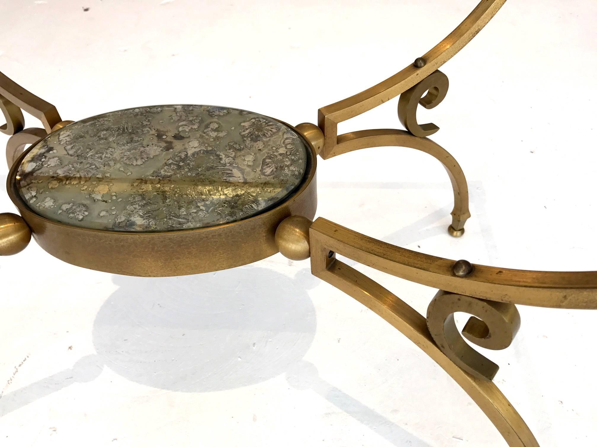 Hollywood Regency Pair of Bronze Tables by Arturo Pani For Sale