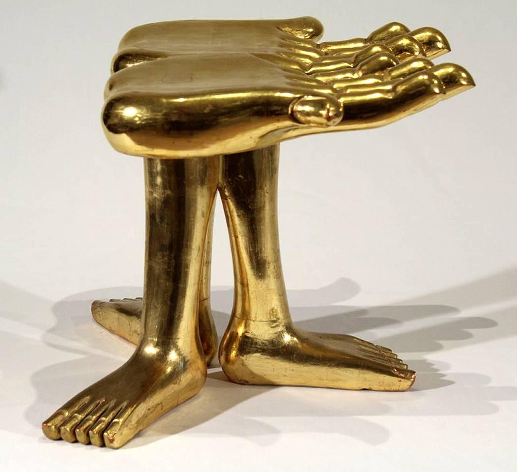Mid-Century Modern Large Hand and Foot Sculpture by Pedro Friedeberg