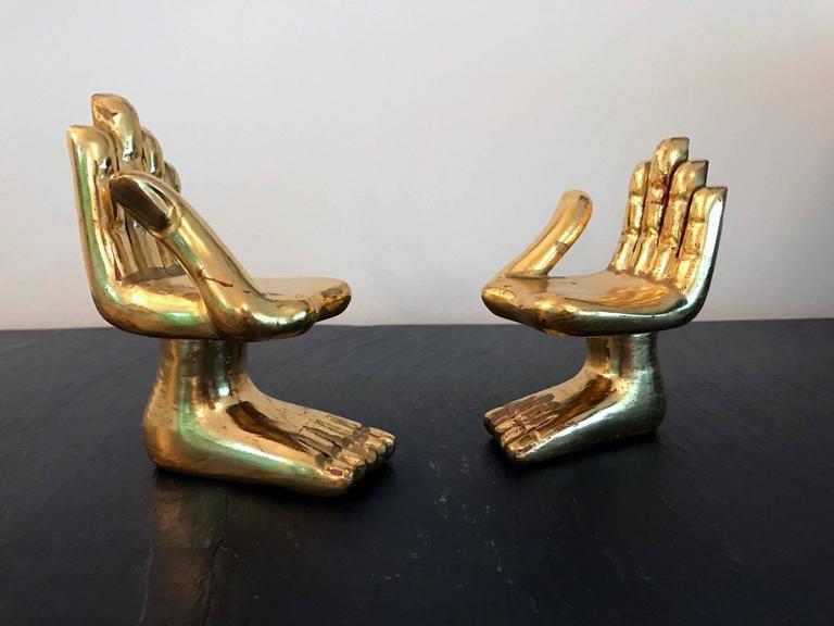 Mexican Two Hand Foot Sculptures by Pedro Friedeberg For Sale