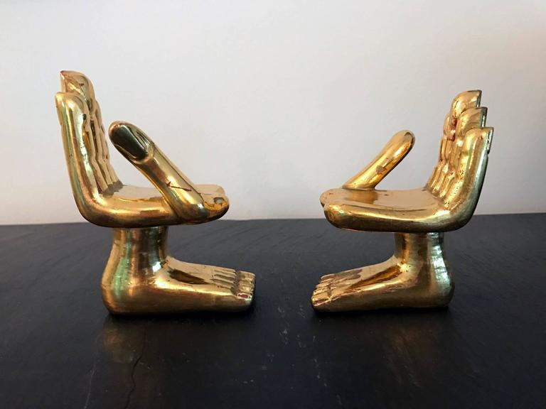 Two Hand Foot Sculptures by Pedro Friedeberg In Good Condition For Sale In Atlanta, GA