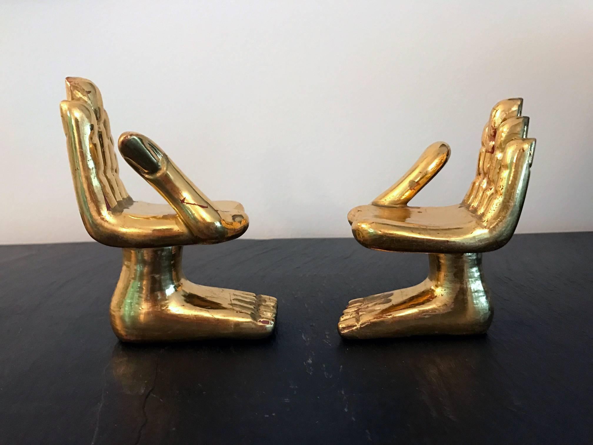 Two Hand Foot Sculptures by Pedro Friedeberg In Good Condition In Atlanta, GA