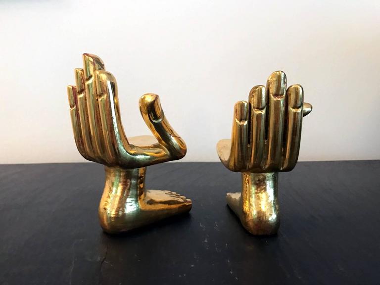 Mid-20th Century Two Hand Foot Sculptures by Pedro Friedeberg For Sale