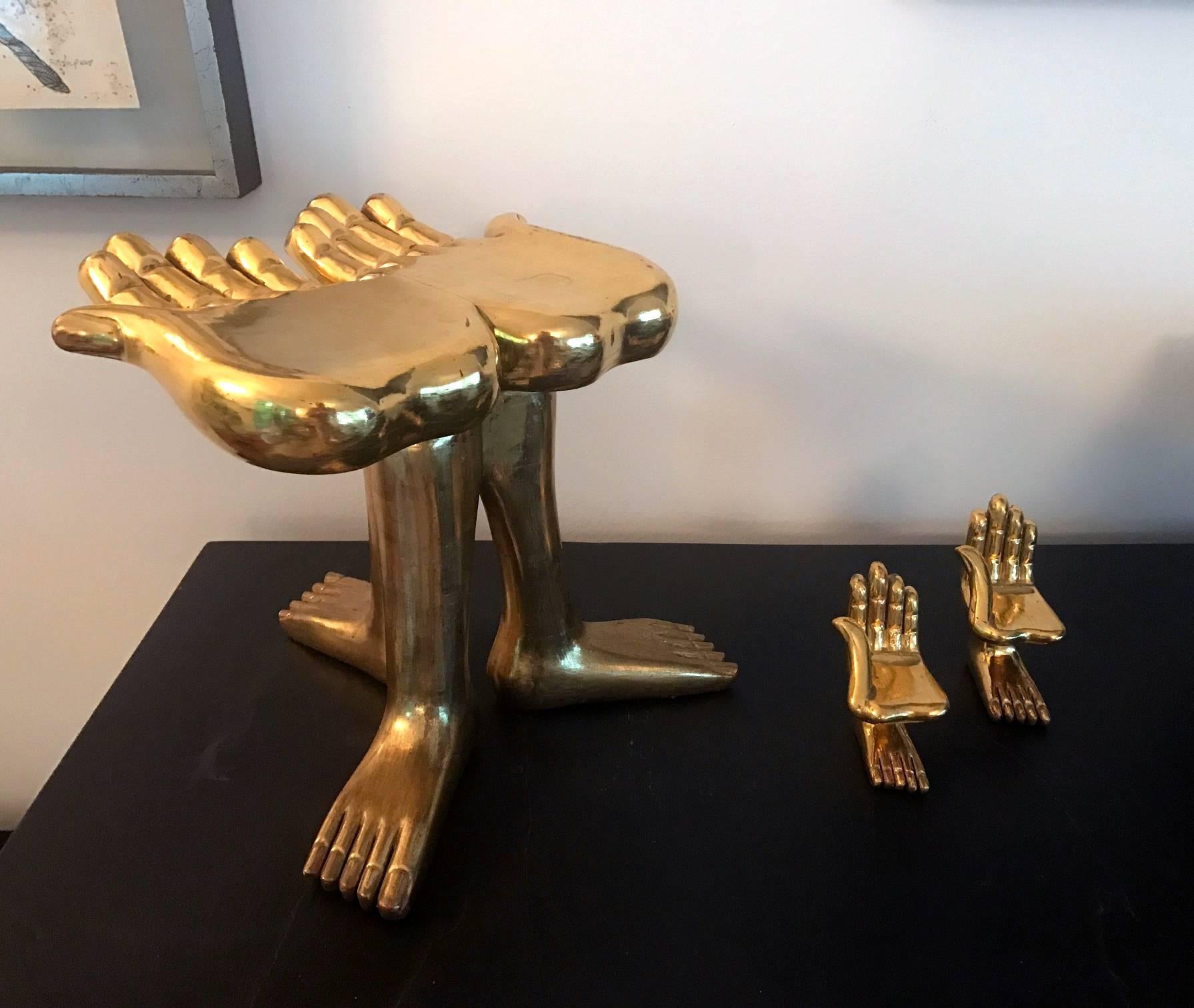 Two Hand Foot Sculptures by Pedro Friedeberg 2