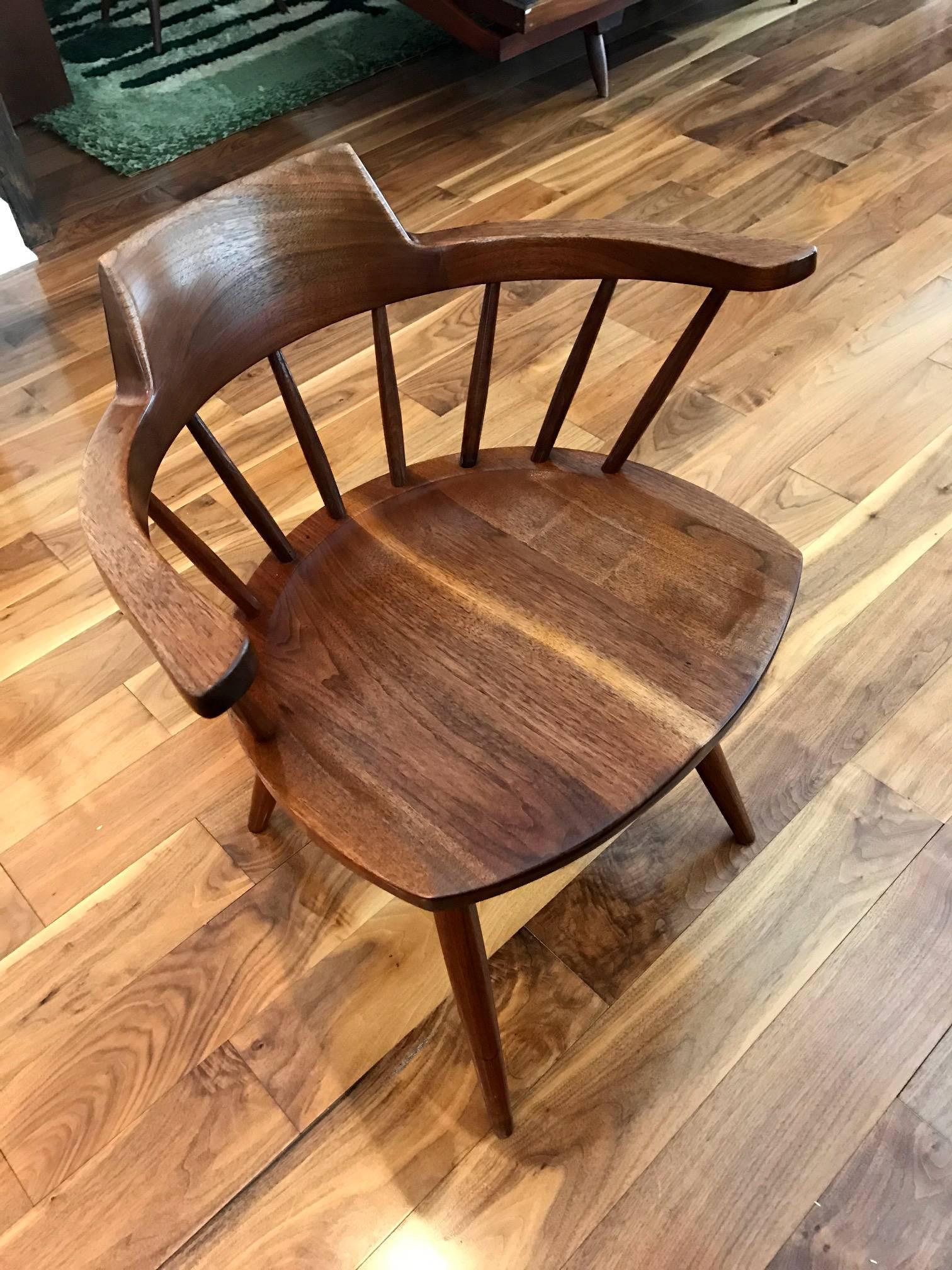 American Set of Four Captain Chairs by George Nakashima For Sale