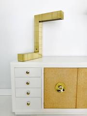 Lampada da tavolo in ottone Cityscape Paul Evans per Directional