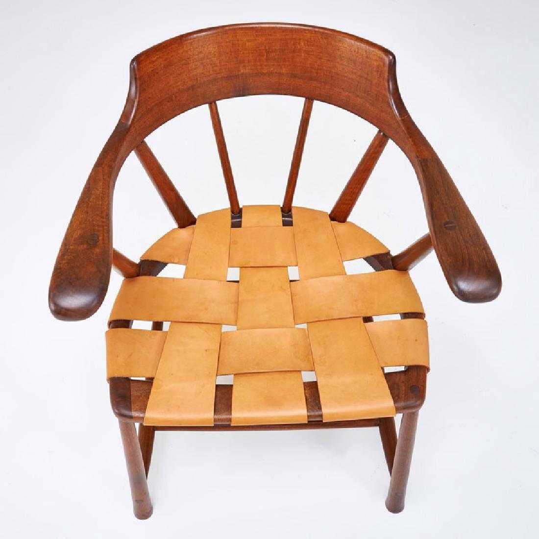 Mid-Century Modern Rare Pair of Walnut Captain Chair by Wharton Esherick For Sale