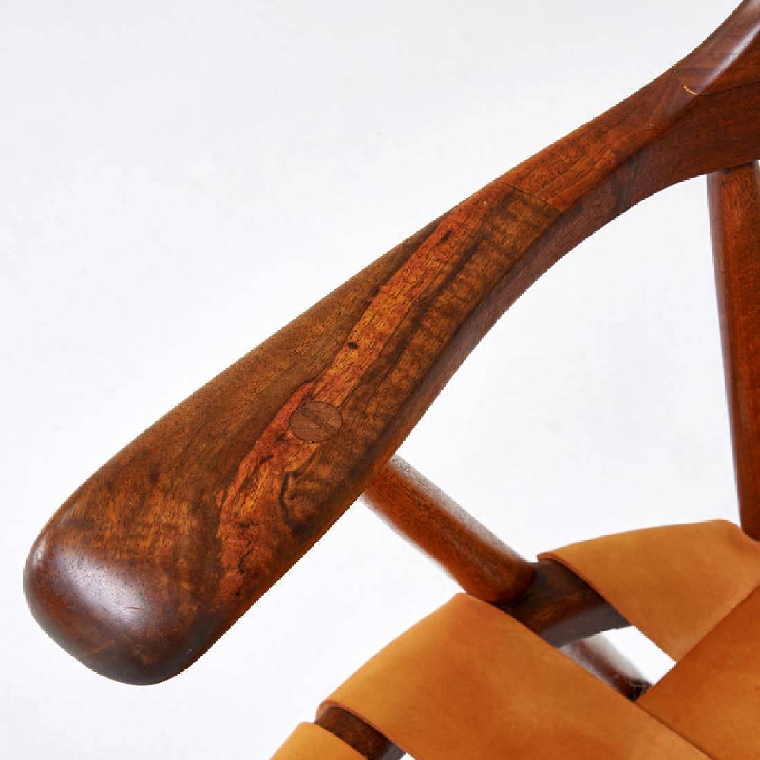 Mid-Century Modern Rare Pair of Walnut Captain Chair by Wharton Esherick For Sale