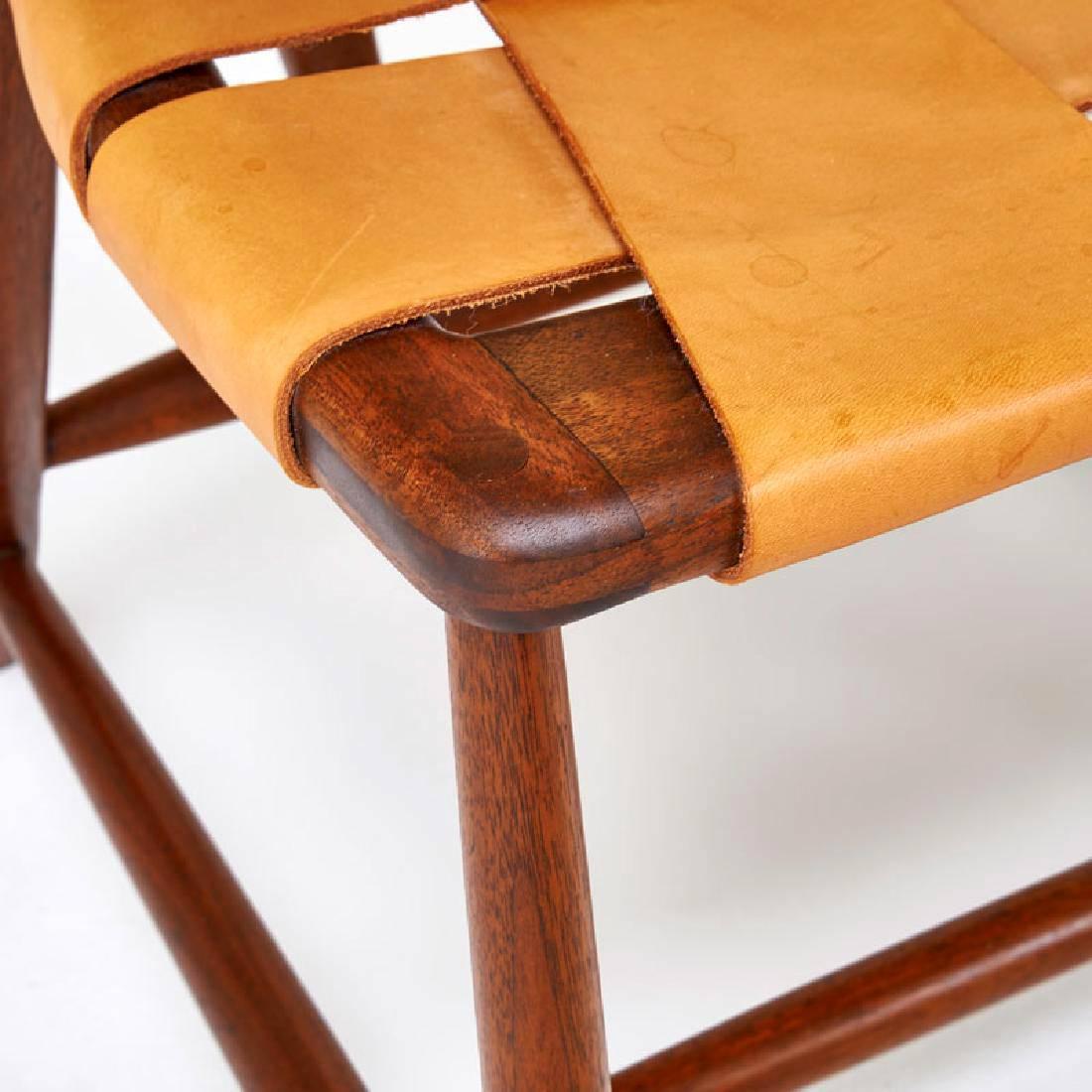 Rare Pair of Walnut Captain Chair by Wharton Esherick In Good Condition For Sale In Atlanta, GA