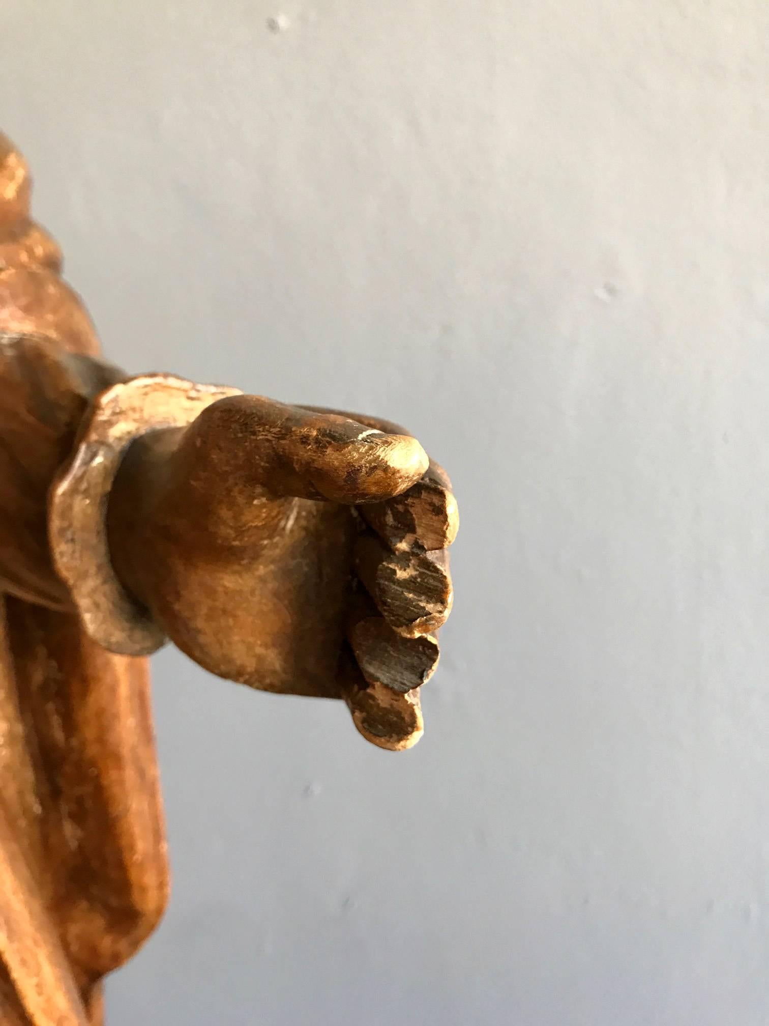 Impresionante Santo Antiguo Tallado en venta 1
