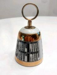 Porcelain and Brass Bell by Fornasetti