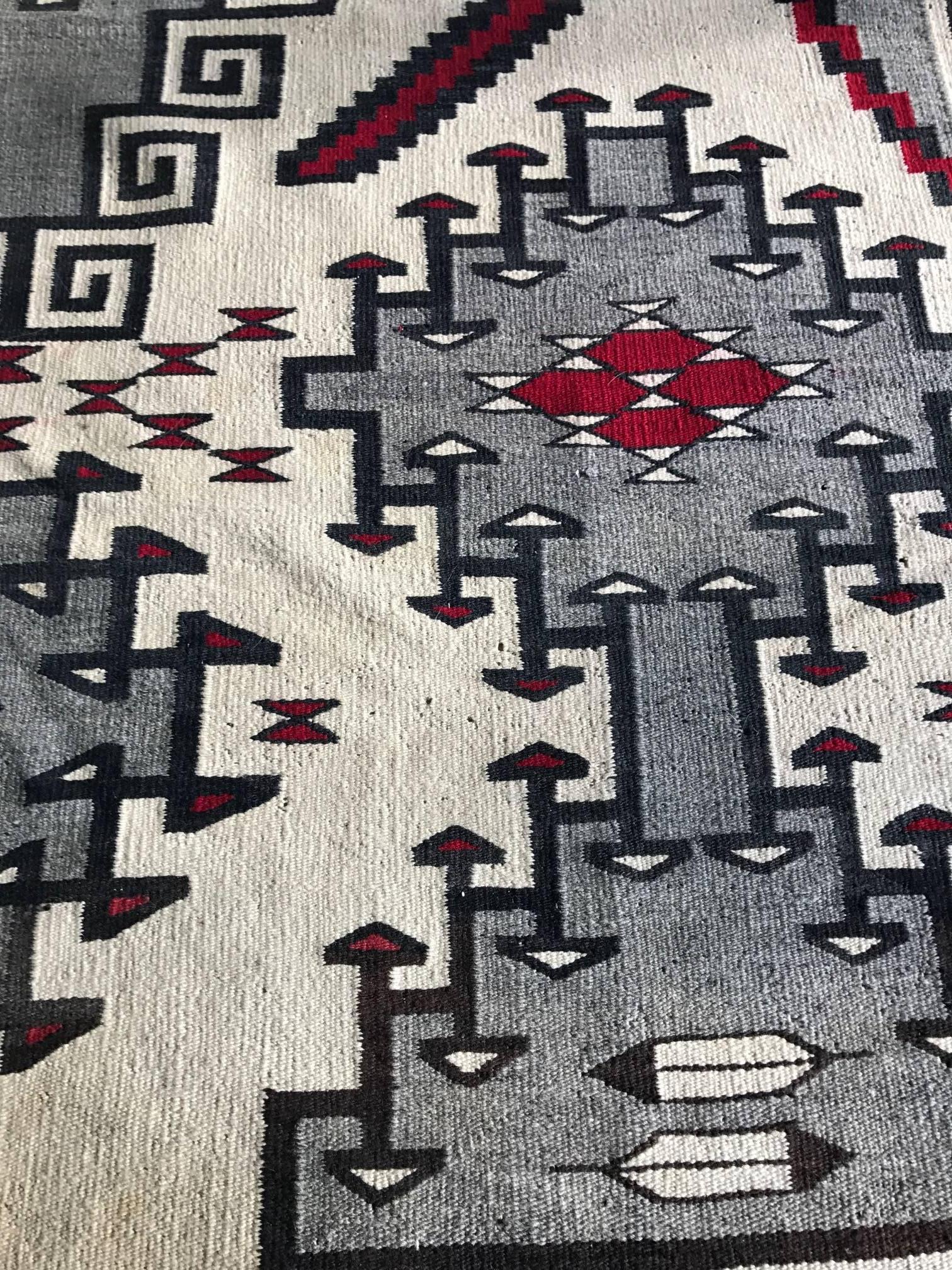 Wool Large and Rare Antique Navajo Klagetoh Rug For Sale