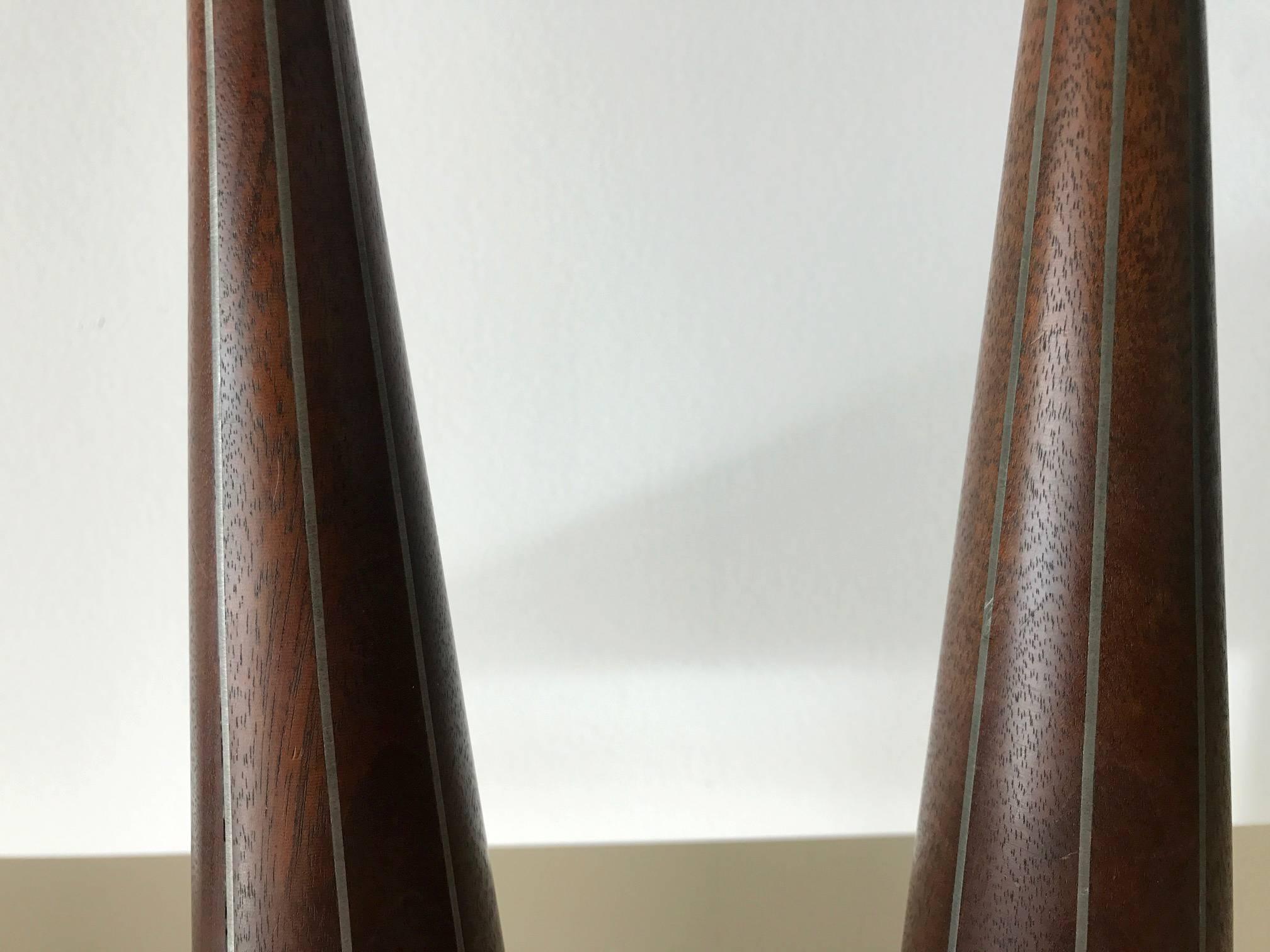 Mid-20th Century Pair of Early Candlesticks by Paul Evans and Phillip Powell