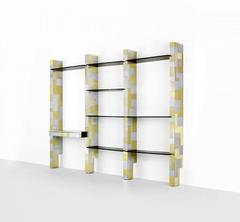 Cityscape wall unit with display shelf Paul Evans