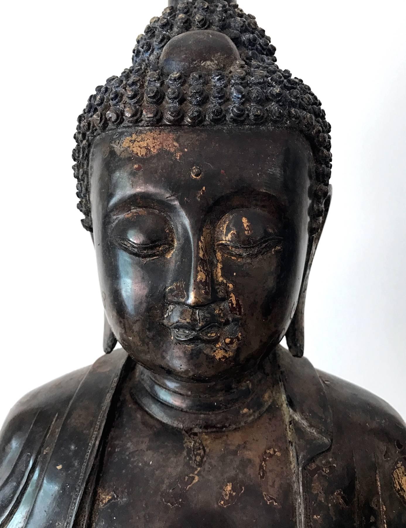 large bronze buddha statue