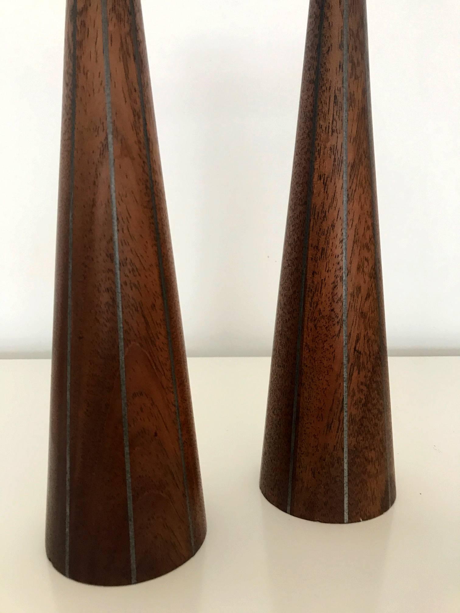 American Pair of Early Candlestick by Paul Evans and Phillip Powell