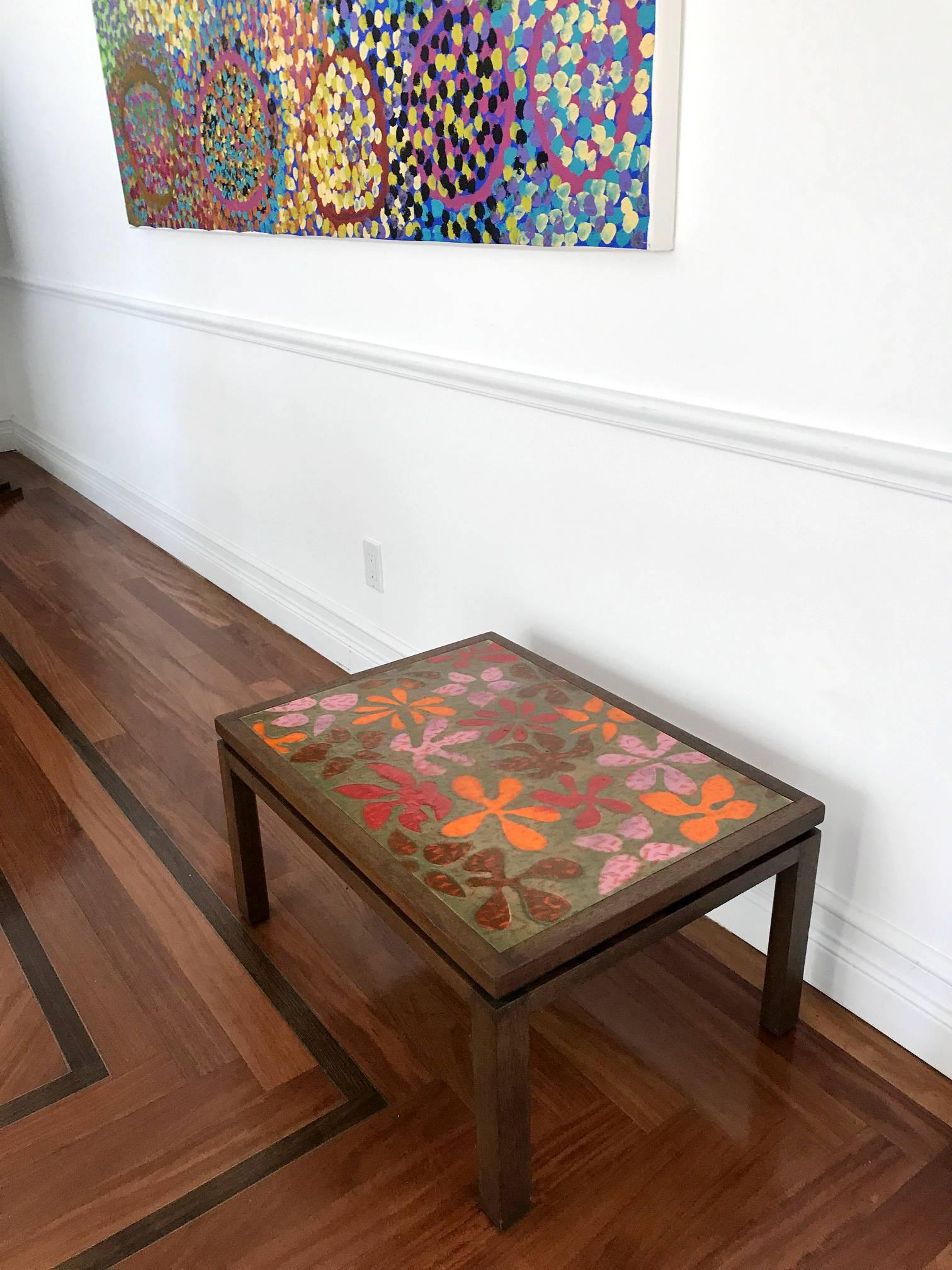 Rare Table with Enamel Copper Top by Harvey Probber In Good Condition In Atlanta, GA