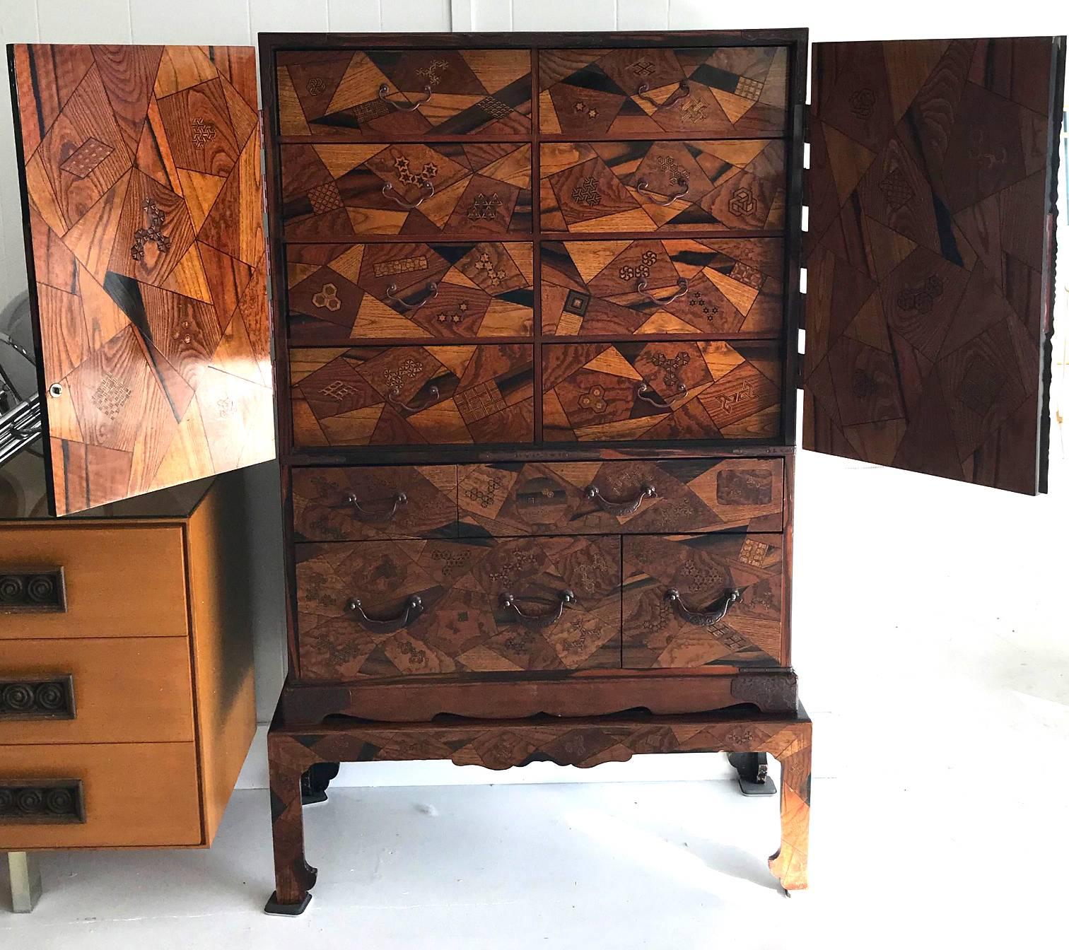 japanese marquetry cabinet