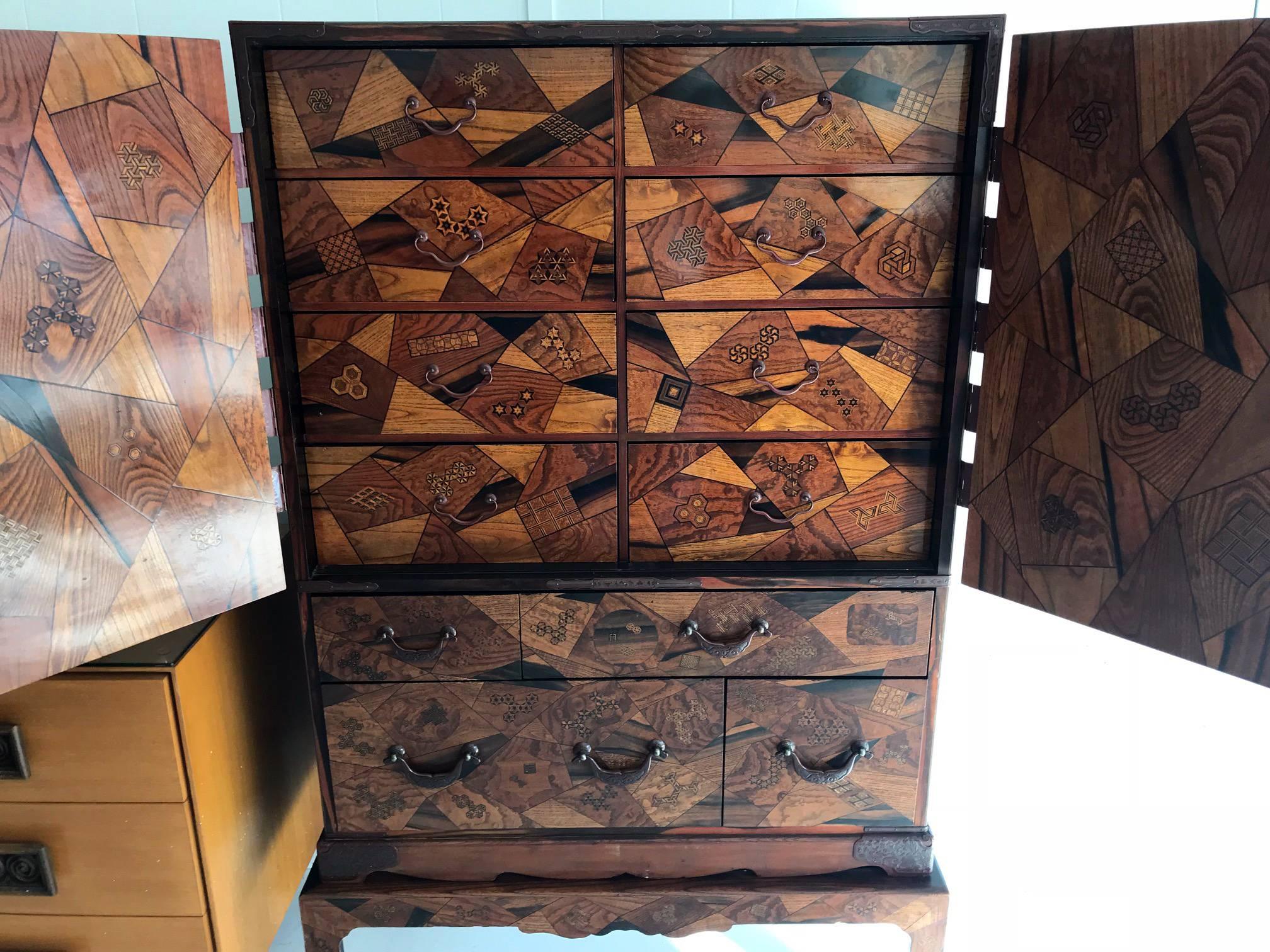 japanese marquetry cabinet
